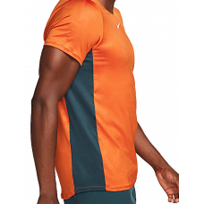 Футболка Nike Court Dri-Fit Advantage Print T-Shirt M (Campfire Orange/Deep Jungle/White)