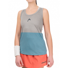 Топ Head Padel Tech Tank Top W (Grey/Electric Blue)