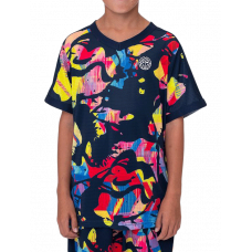 Футболка Bidi Badu Wild Arts V-Neck B (Темно-Синий/Мультиколор)