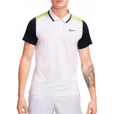 Поло Nike Court Dri-FIT Advantage M (White/Lt Lemon Twist/Black/Black)