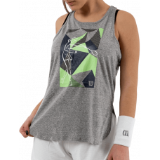 Топ Wilson Prism Play Tech Tank W (Heather Grey/Green)