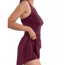 Платье FortyLove C сеткой мерил W (Burgundy)