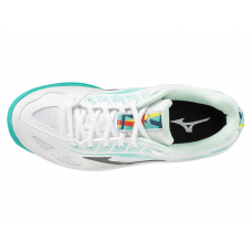 Кроссовки женские Mizuno Breakshot 3 (White/Aquamarine)