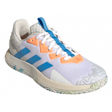 Кроссовки мужские Adidas Solematch Control (Белый/Голубой/Оранжевый)