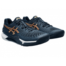 Кроссовки мужские Asics Gel-Resolution 9 Clay (French Blue/Pure Gold)