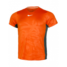 Футболка Nike Court Dri-Fit Advantage Print T-Shirt M (Campfire Orange/Deep Jungle/White)