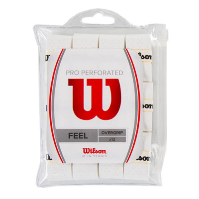 Намотка Wilson Pro Overgrip Perforated White 12 штук
