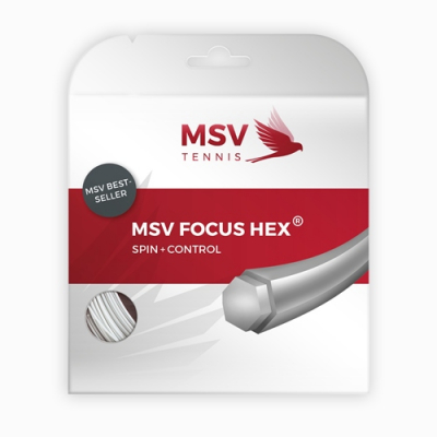 Теннисная струна MSV Focus-Hex 1.23 White 12 метров